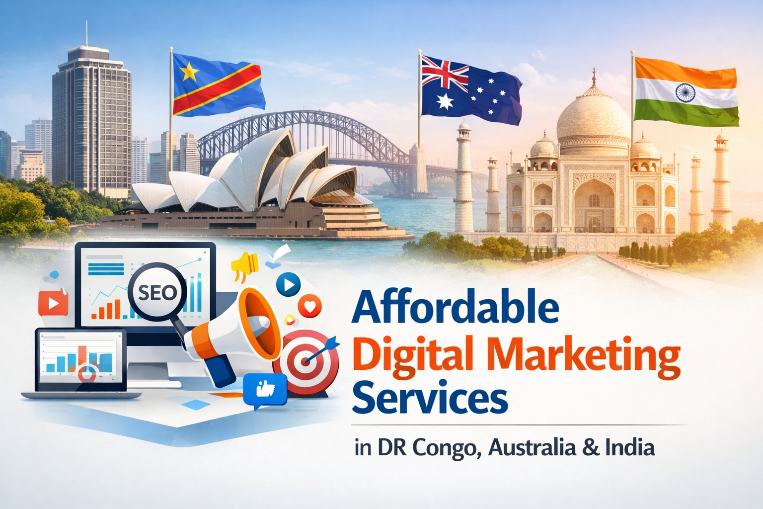 Affordable Digital Marketing Services in DR Congo, Australia, and India